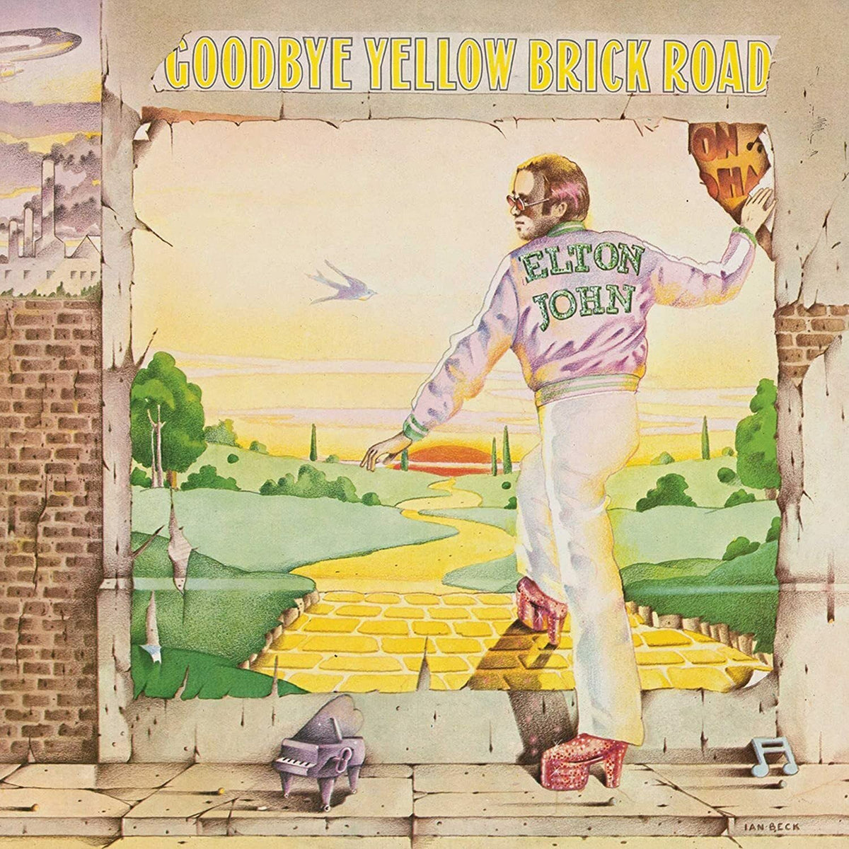 Elton John – Goodbye Yellow Brick Road vinyl record cover