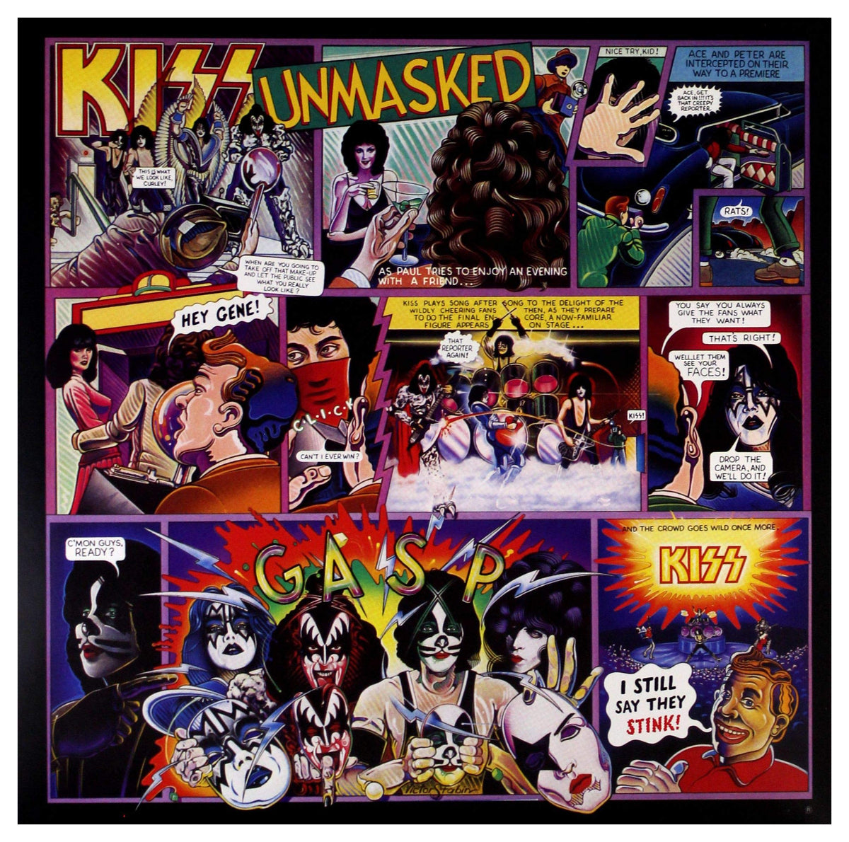 Kiss – Unmasked vinyl record cover