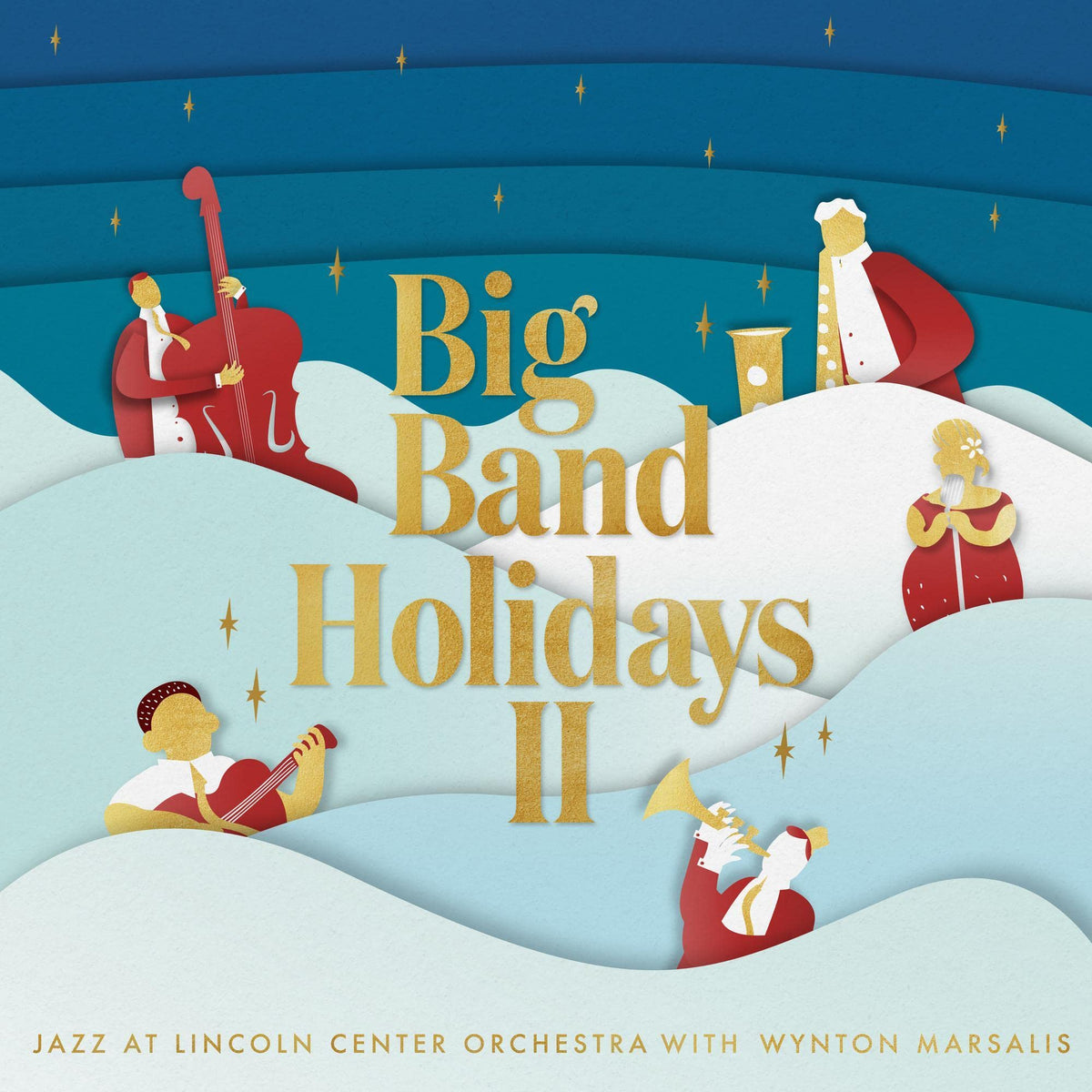 Jazz At Lincoln Center Orchestra Septet With Wynton Marsalis – Big Band Holidays II vinyl record cover