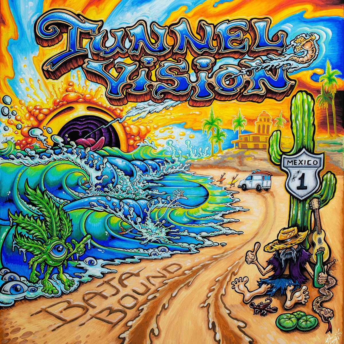 Tunnel Vision – Baja Bound (Neon Green Vinyl) vinyl record cover