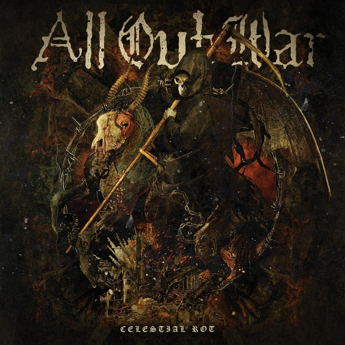 All Out War – Celestial Rot vinyl record cover