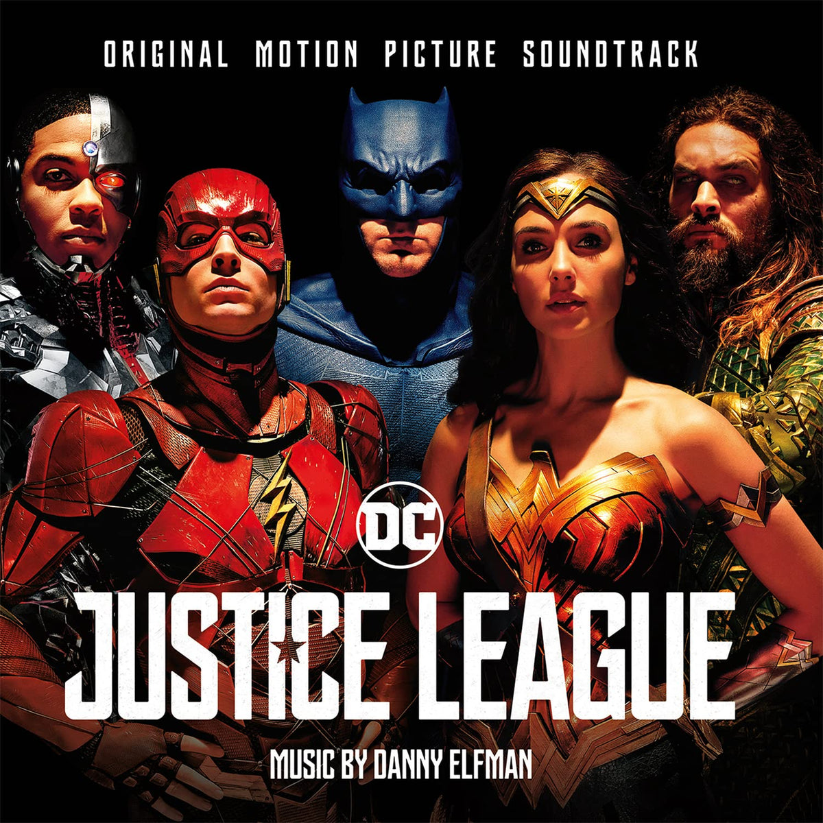 OST – Justice League (Flaming Coloured Vinyl) by OST vinyl record cover