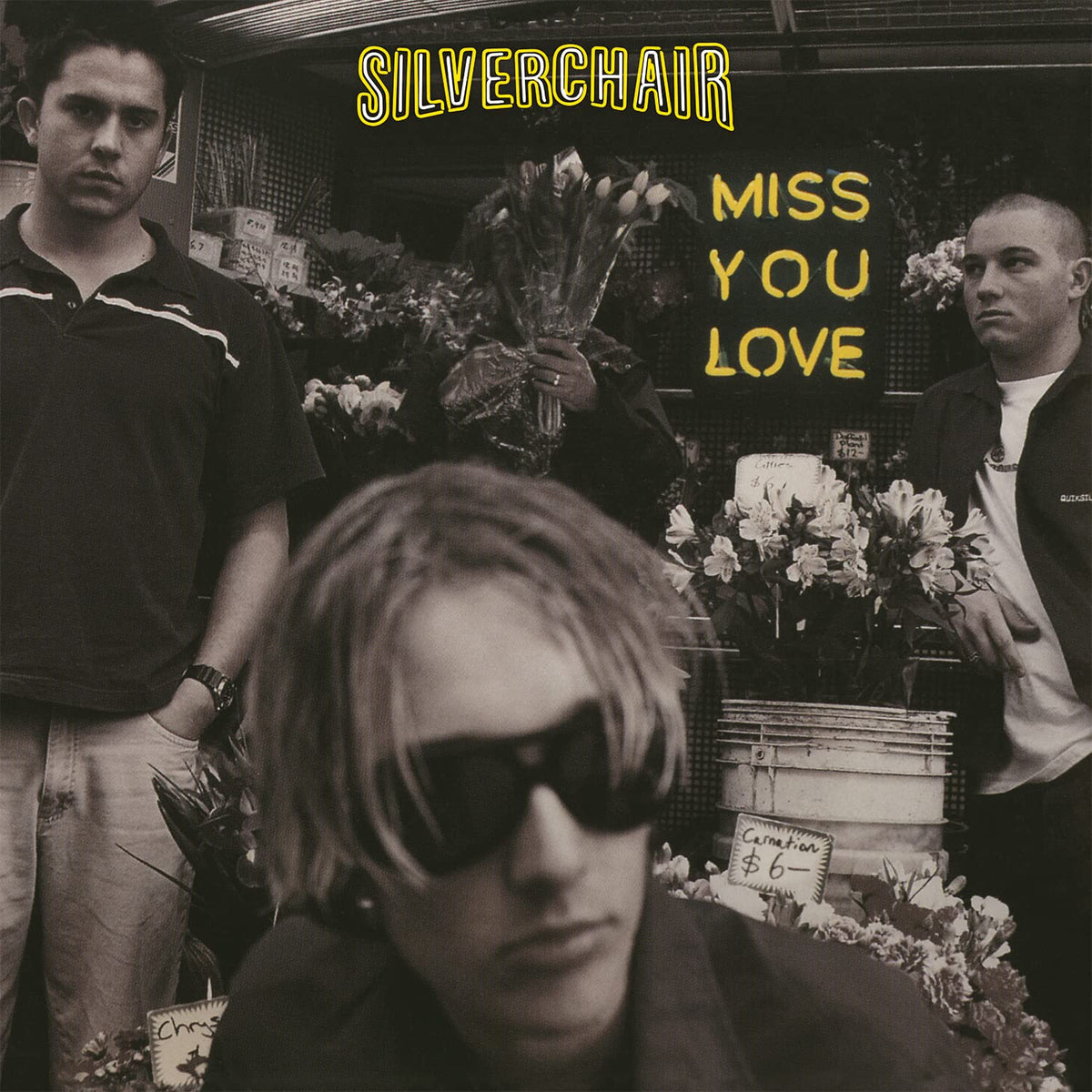 Silverchair – Miss You Love (12" Yellow & Black Marbled Vinyl)  by Silverchair vinyl record cover