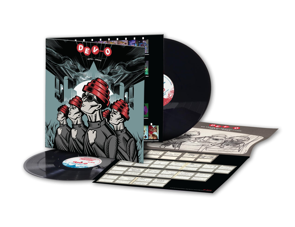 Devo – 50 Years Of De-Evolution 1973-2023 vinyl record cover