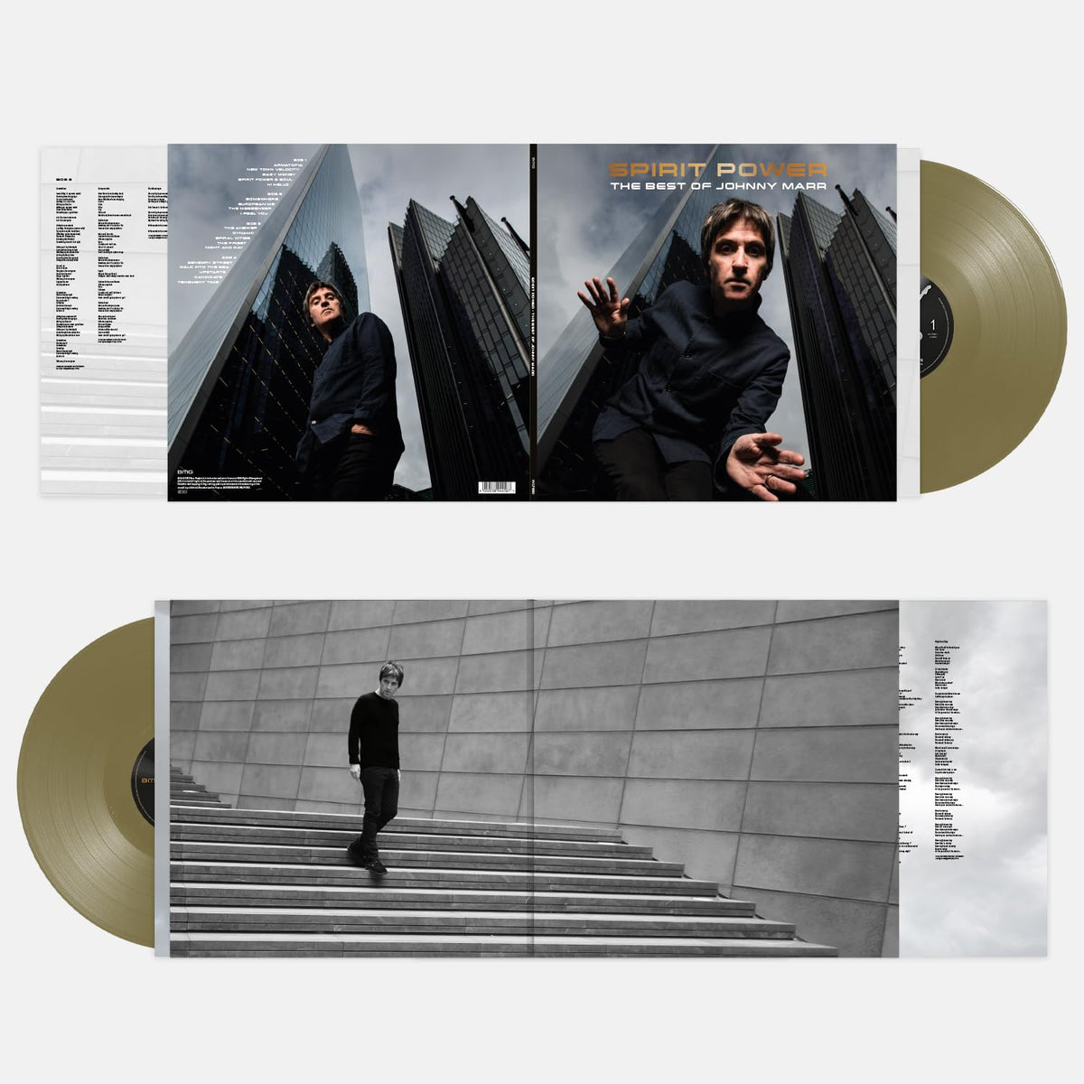 Johnny Marr – Spirit Power: The Best Of Johnny Marr (Limited Edition Gold 2Lp - vinyl record cover