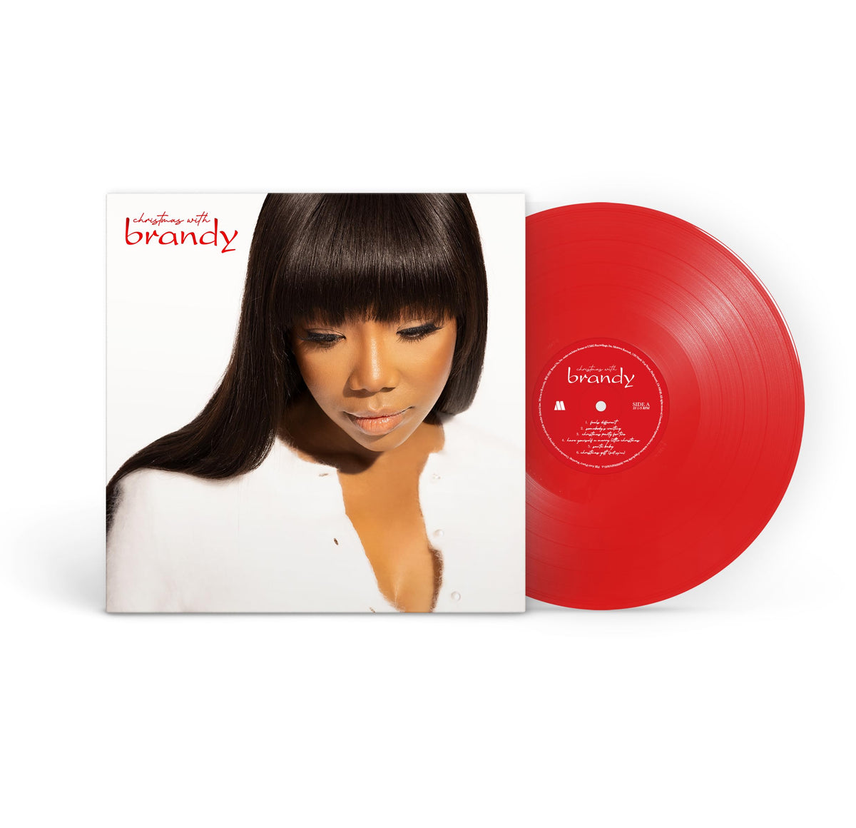 Brandy – Christmas With Brandy (Red Vinyl) vinyl record cover