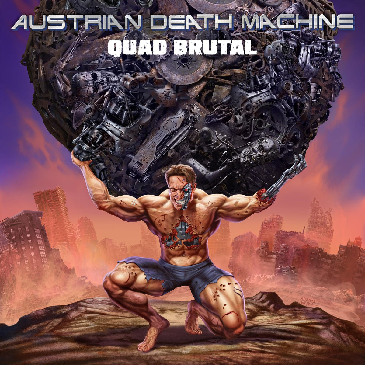 Austrian Death Machine – Quad Brutal vinyl record cover