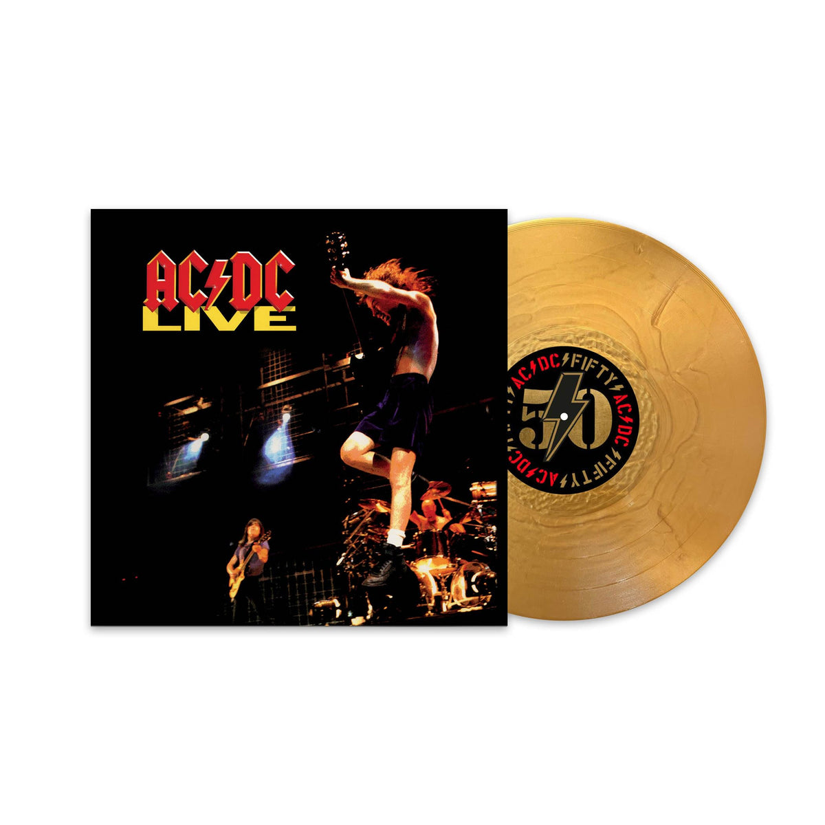 Ac/Dc – Live (50th Anniversary Gold Vinyl) vinyl record cover