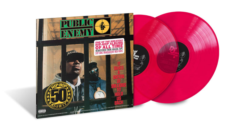 Public Enemy – It Takes A Nation Of Millions To Hold Us Back (Transparent Red Vi vinyl record cover