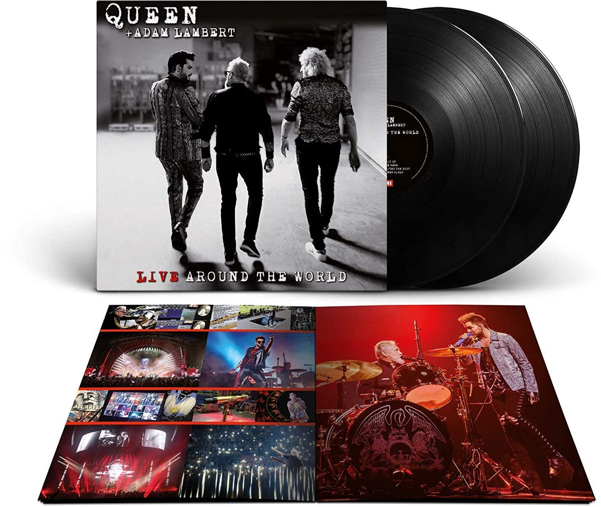 Queen/Adam Lambert – LIVE AROUND THE WORLD(2LP)  by QUEEN/ADAM LAMBERT vinyl record cover