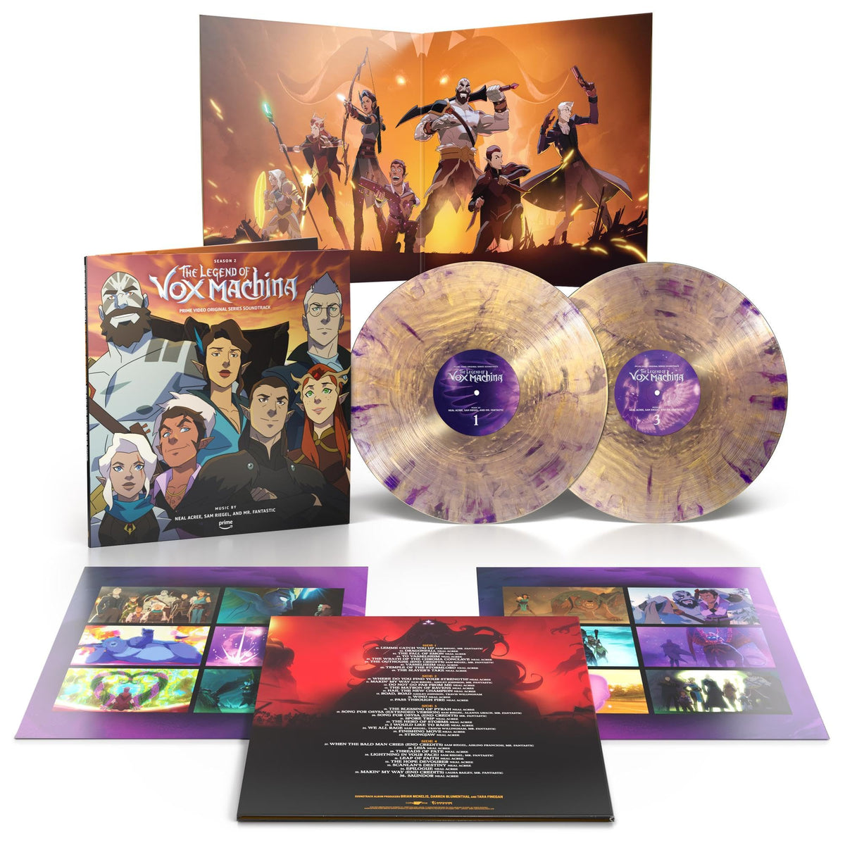 Neal Acree, Sam Riegel and Mr. Fantastic – The Legend of Vox Machina vinyl record cover