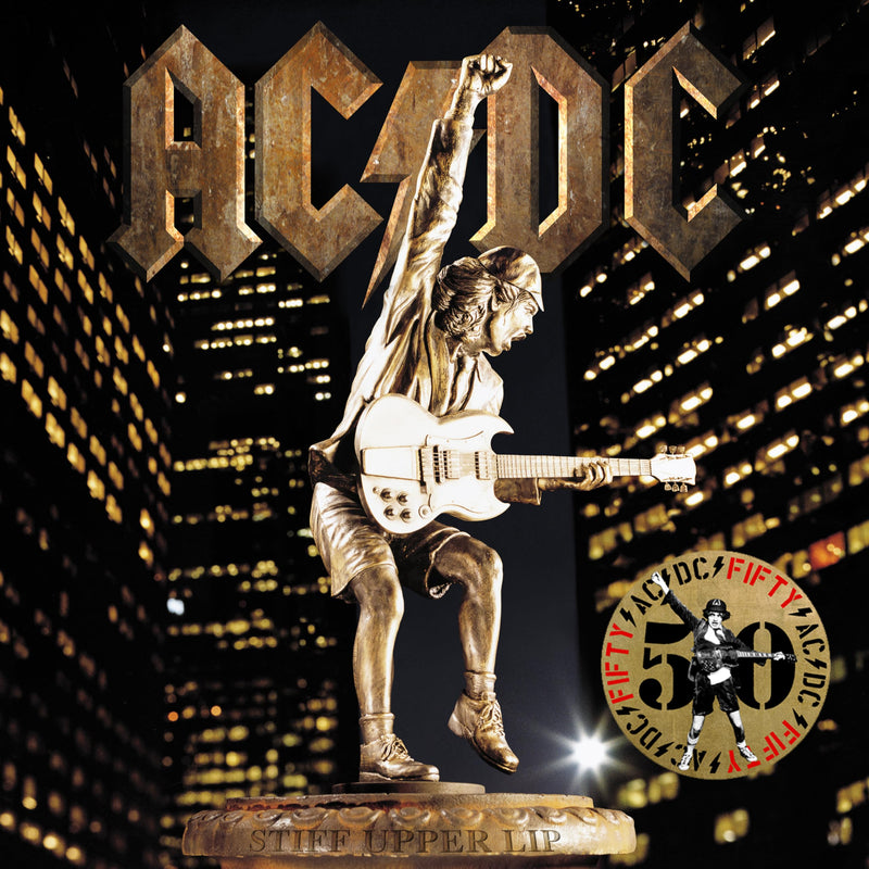 Ac/Dc – Stiff Upper Lip (50th Anniversary Gold Vinyl) vinyl record cover