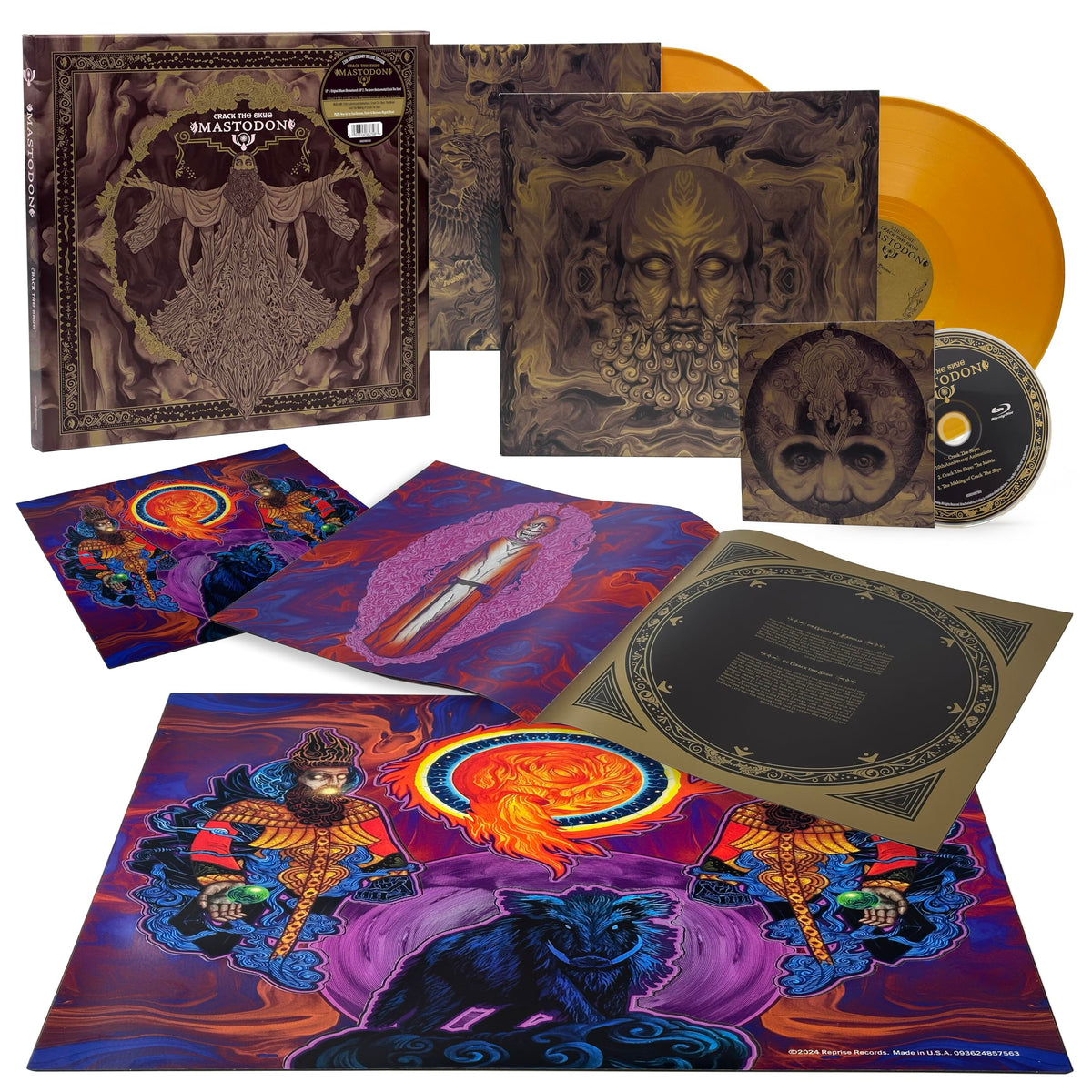 Mastodon – Crack The Skye (15th Anniversary Edition) (Gold Vinyl/Blu Ray Del vinyl record cover