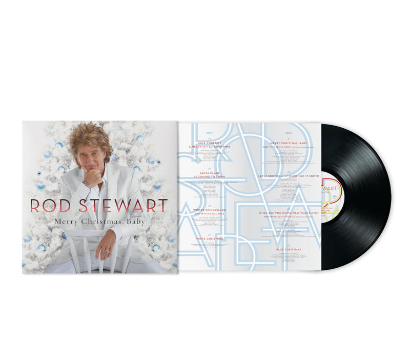 Rod Stewart – Merry Christmas, Baby vinyl record cover