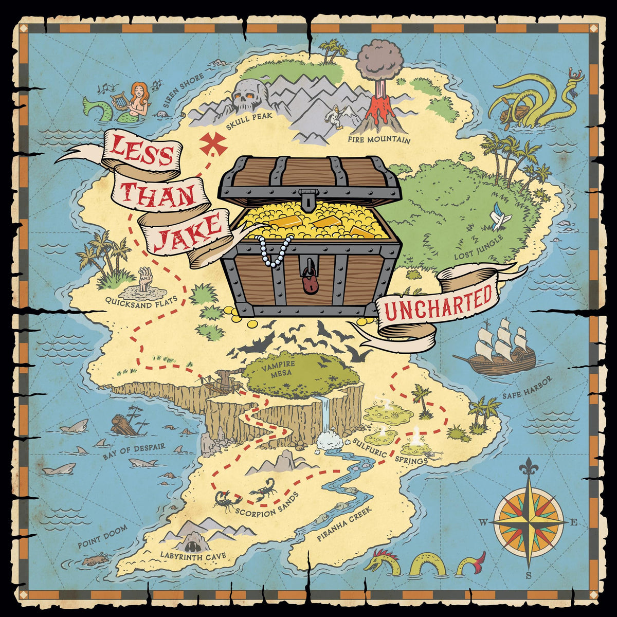 Less Than Jake – Uncharted vinyl record cover