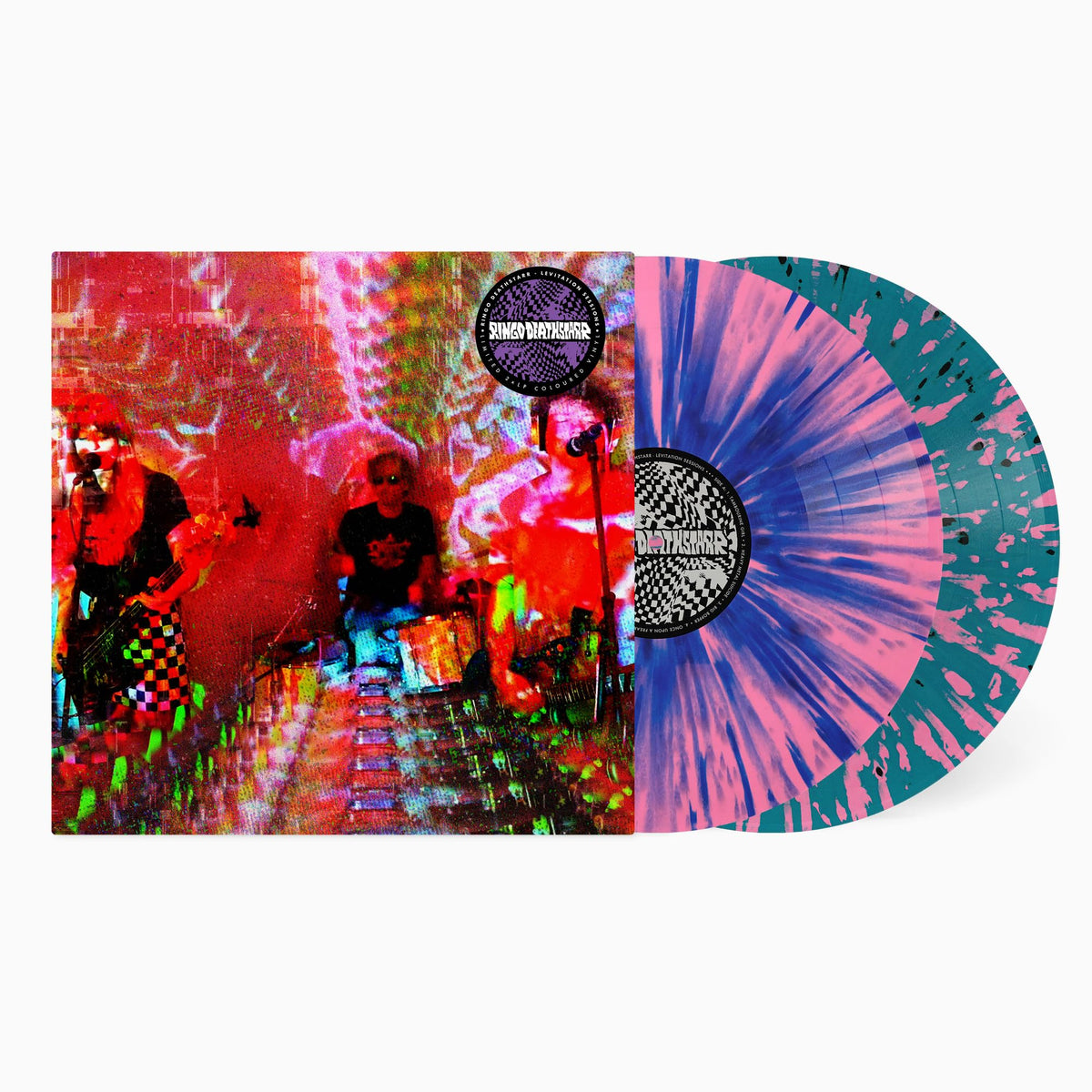 Ringo Deathstarr – Levitation Sessions Indie Exclusive Vinyl (Pink & Blue Splatter) by Ringo Deathstarr [2 LP] vinyl record cover