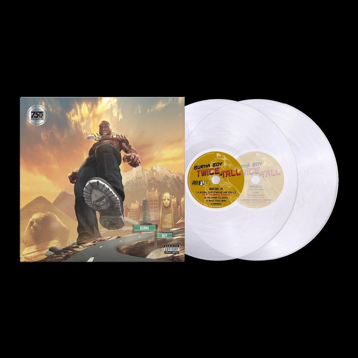 Burna Boy – Twice as Tall (Crystal Clear)  by Burna Boy vinyl record cover