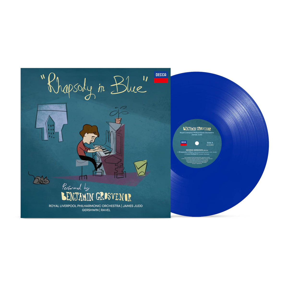 George Gershwin – Rhapsody in Blue Performed By Benjamin Grosvenor vinyl record cover