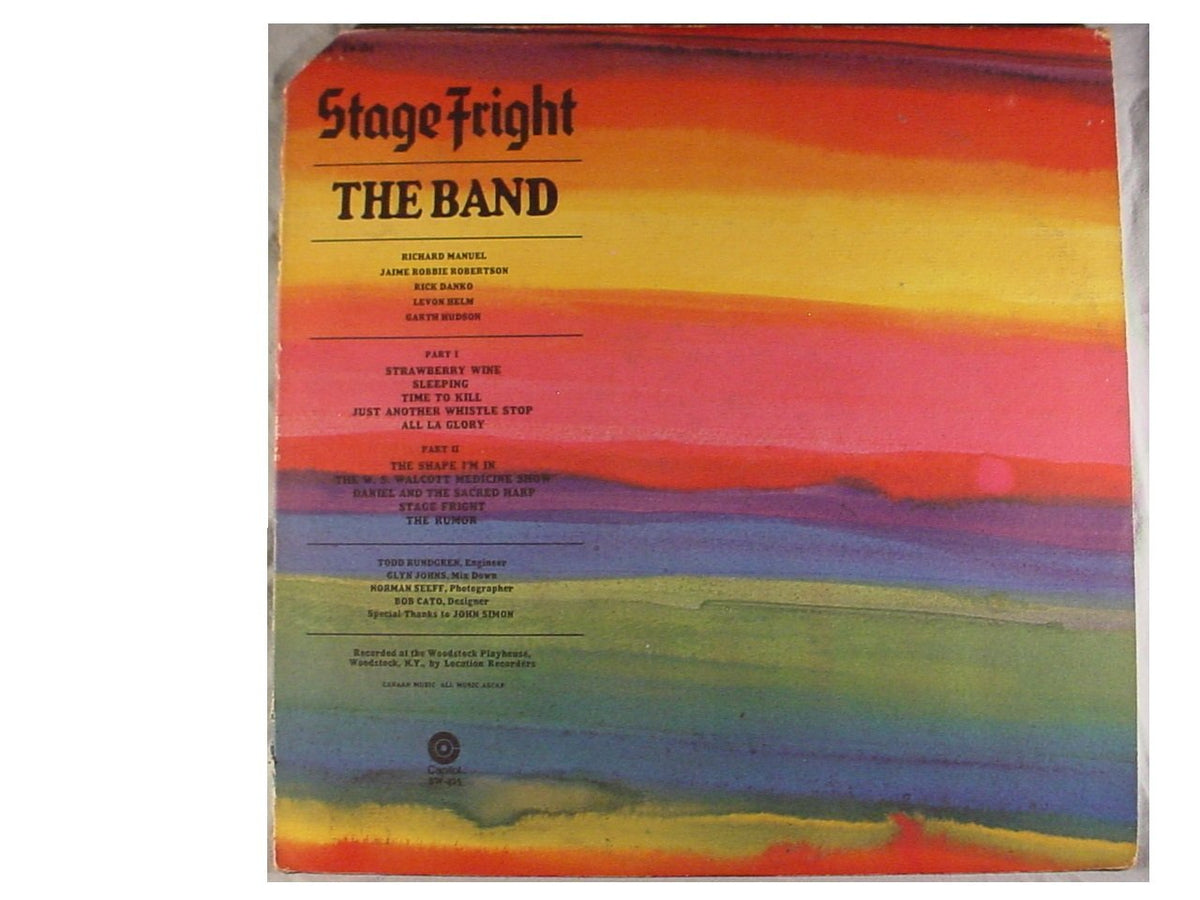 The Band – STAGE FRIGHT(LP)  by BAND,THE vinyl record cover