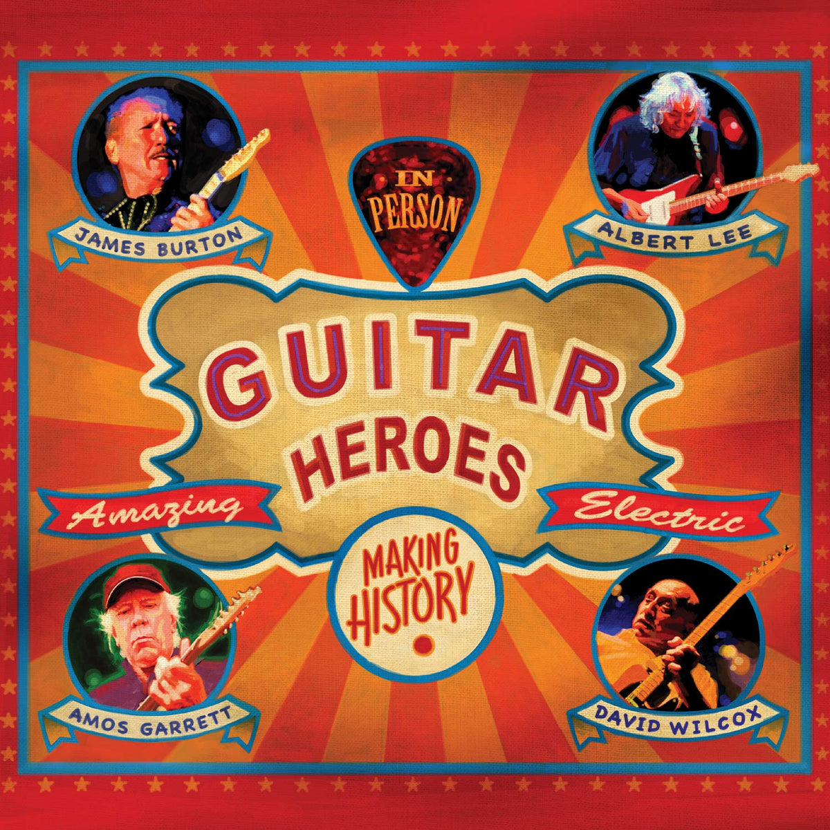 James Burton/Albert Lee/Amos Garrett – GUITAR HEROES(LP) by JAMES BURTON/ALBERT LEE/AMOS GARRETT vinyl record cover