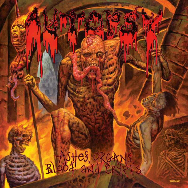 Autopsy – Ashes, Organs, Blood & Crypts vinyl record cover