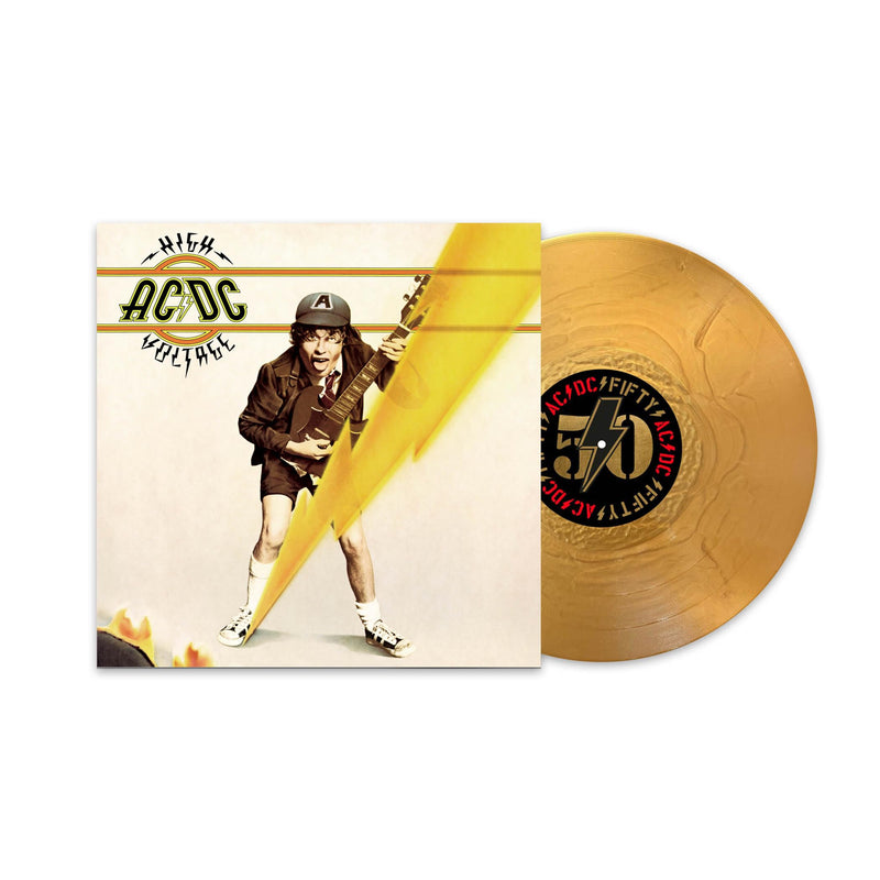 Ac/Dc – High Voltage (50th Anniversary Gold Vinyl) vinyl record cover