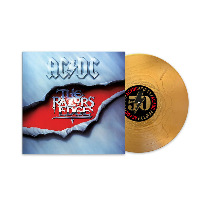 Ac/Dc – The Razors Edge (50th Anniversary Gold Vinyl) vinyl record cover