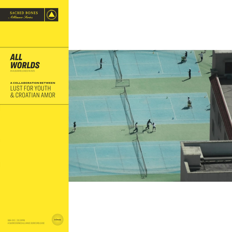 Lust For Youth & Croatian Amor – All Worlds (Coke Bottle Clear) vinyl record cover