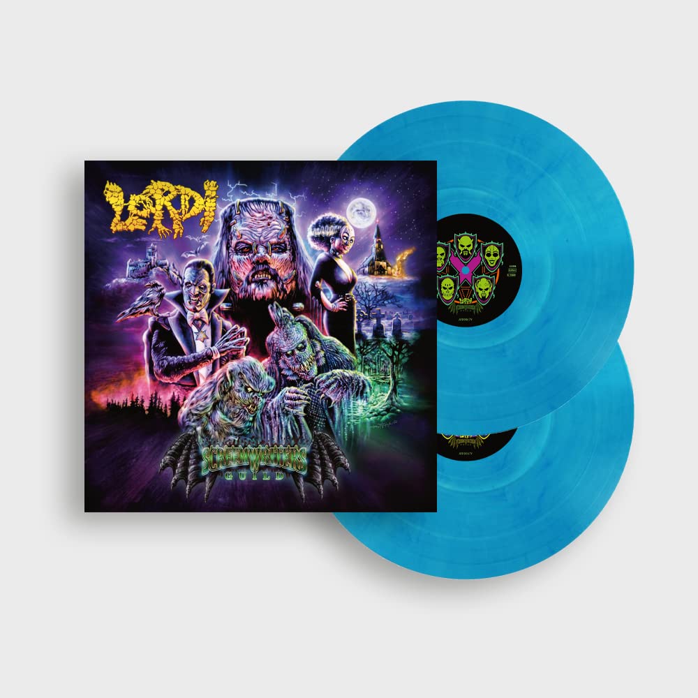 Lordi – Screem Writers Guild 2LP (transparent+blue marbled in gatefold) vinyl record cover