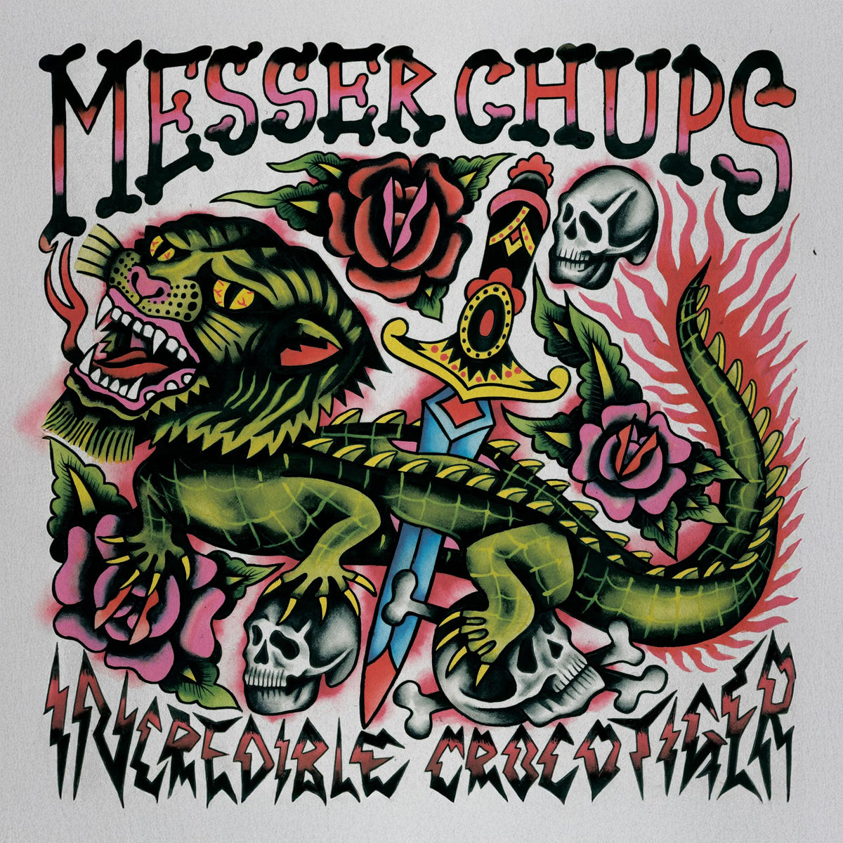Messer Chups – The Incredible Crocotiger (10 Years Of Terror! Edition) (LP) by Messer Chups vinyl record cover
