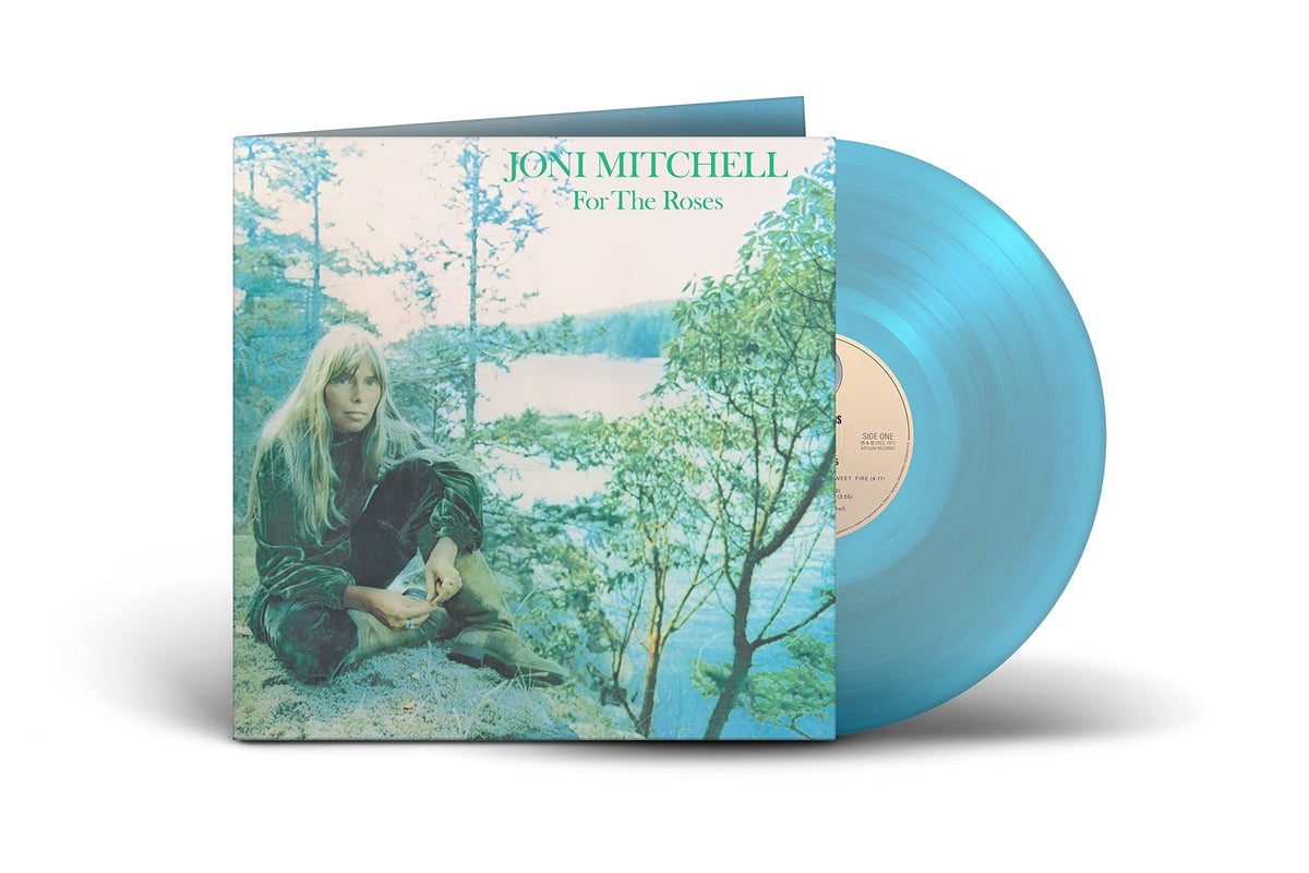 Joni Mitchell – For The Roses (Transparent Aqua Vinyl) vinyl record cover