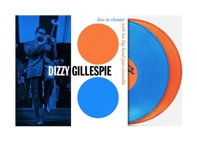 Dizzy Gillespie & His Big Band Jazz Ensemble – Live In Chester 1957 (Orange/Turquoise Vinyl) (Indies) vinyl record cover