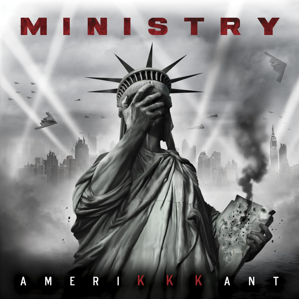 Ministry – Amerikkkant (Grey/Black/White Splatter Vinyl) vinyl record cover