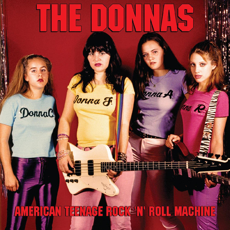 Donnas – American Teenage Rock 'N' Roll Machine (Fire Orange/Black Swirl V vinyl record cover