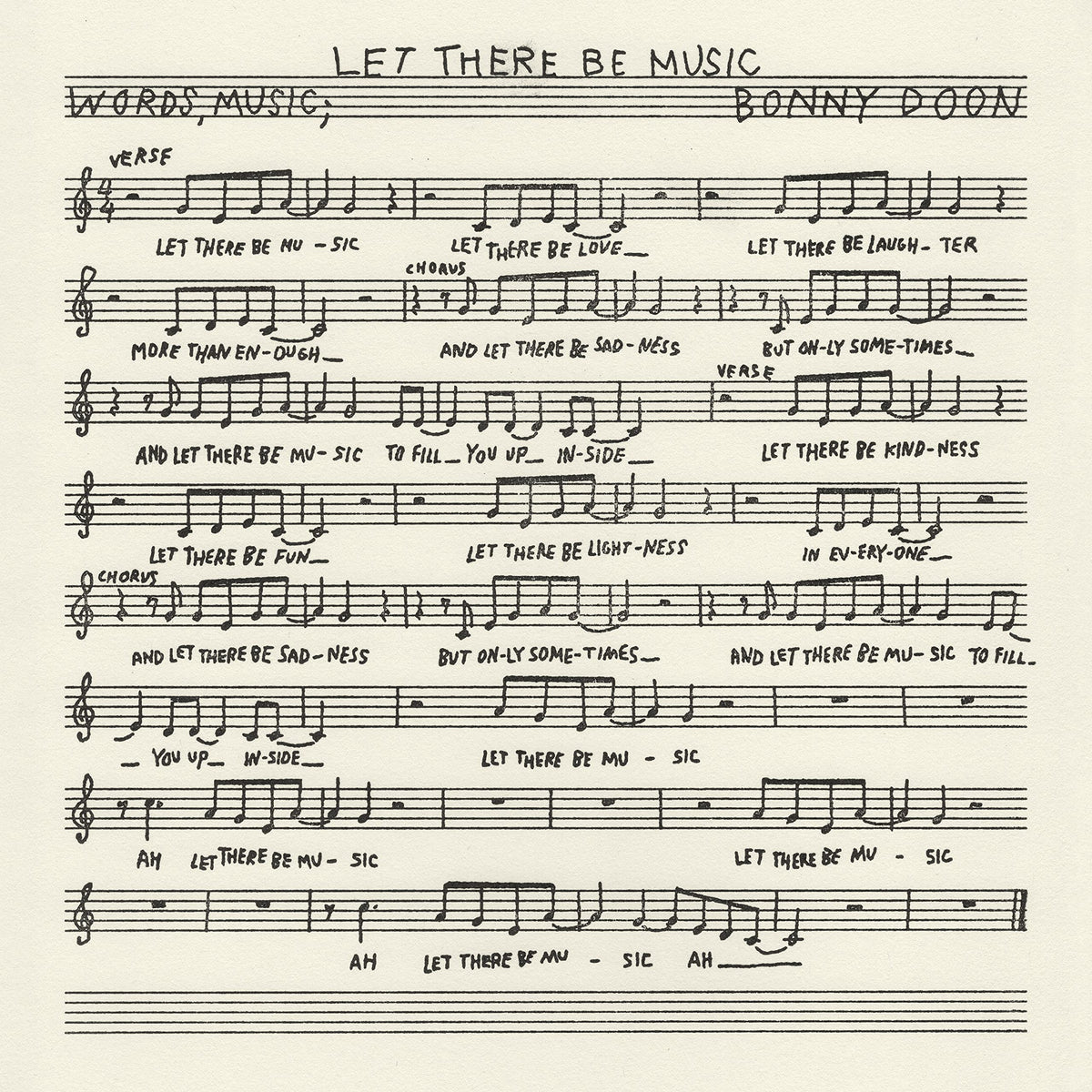 Bonny Doon – Let There Be Music vinyl record cover