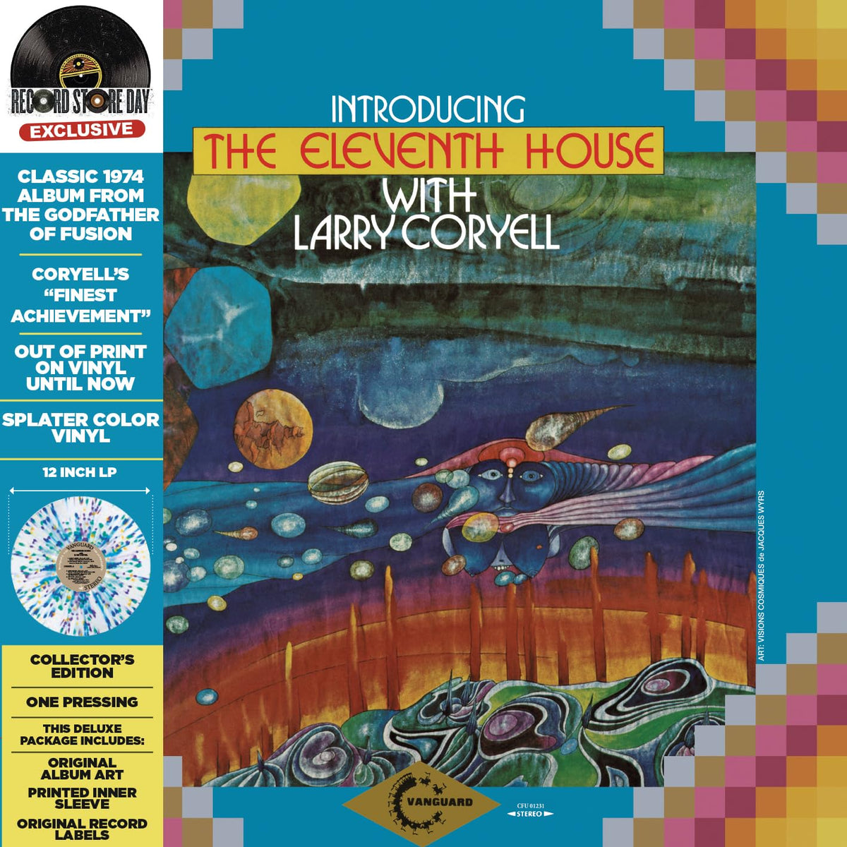 Larry Coryell – Introducing The Eleventh House (Clear/Blue/Purple Vinyl) (Rsd 202 vinyl record cover