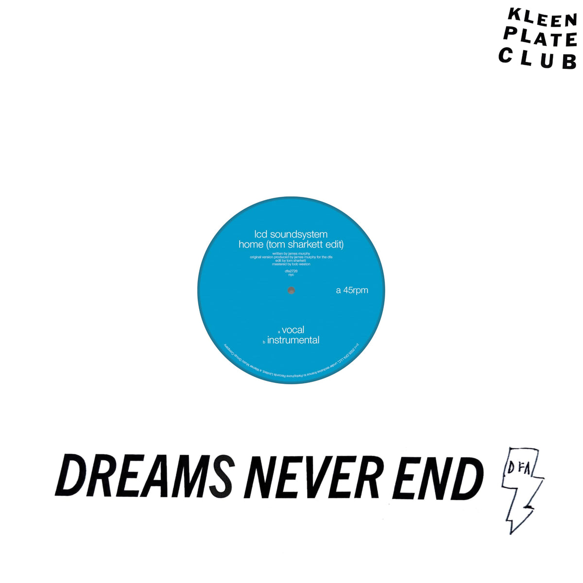 LCD Soundsystem – Home (Tom Sharkett Edit) vinyl record cover