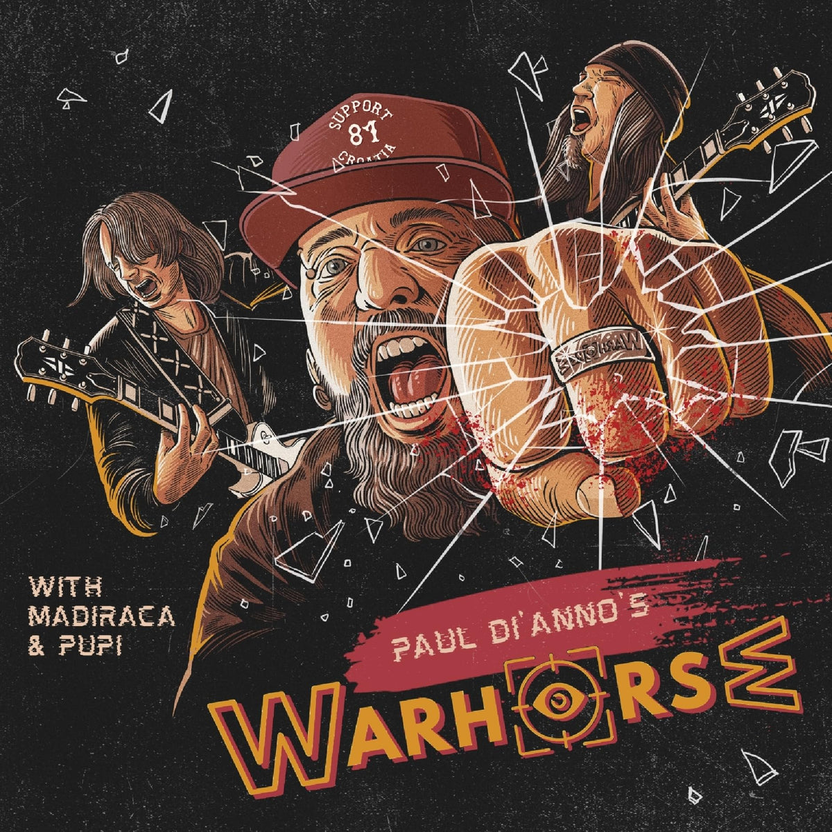 Paul Di'Anno's Warhorse – Paul Di'Anno's Warhorse (Transparent Orange Vinyl) (Indie Exclusi vinyl record cover
