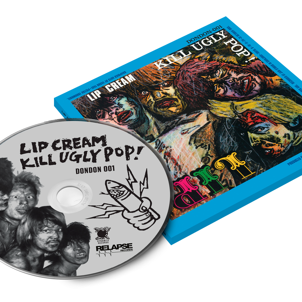Lip Cream – Kill Ugly Pop Indie Exclusive (Milky Clear With Splatter Vinyl) by Lip Cream [LP] vinyl record cover