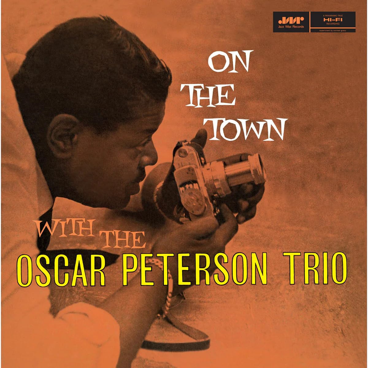 Oscar Peterson Trio with Herb Ellis & Ray Brown – On the Town vinyl record cover