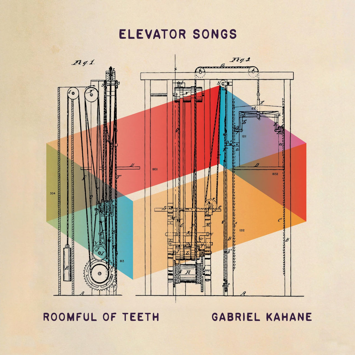 Gabriel Kahane / Roomful Of Teeth – Elevator Songs vinyl record cover