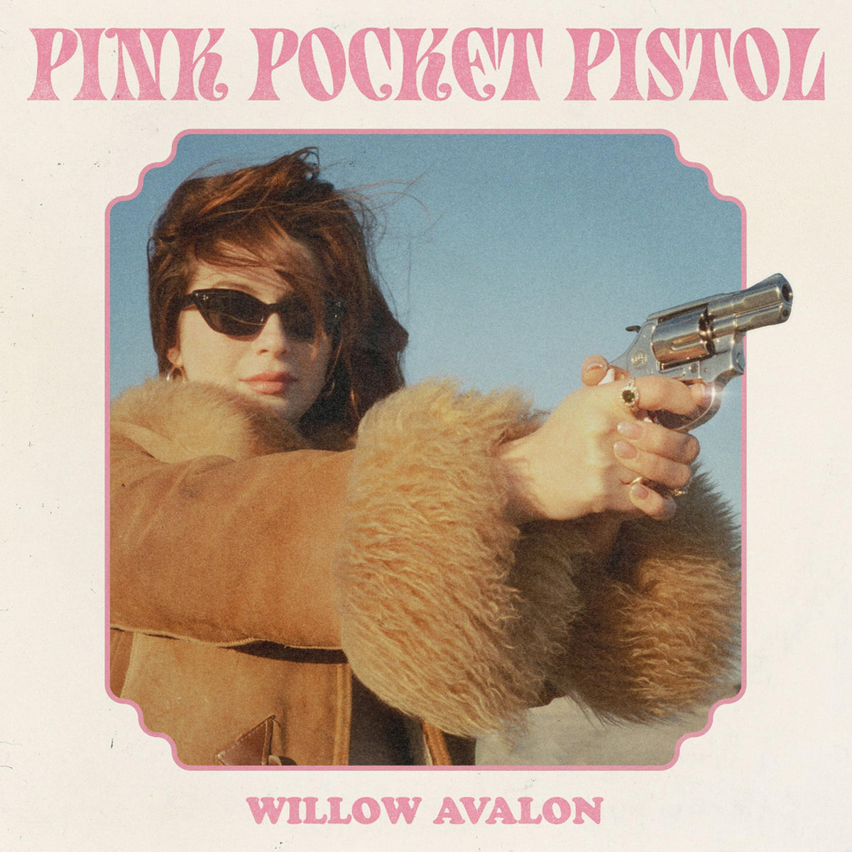 Willow Avalon – Pink Pocket Pistol (Pink Glitter Vinyl) vinyl record cover