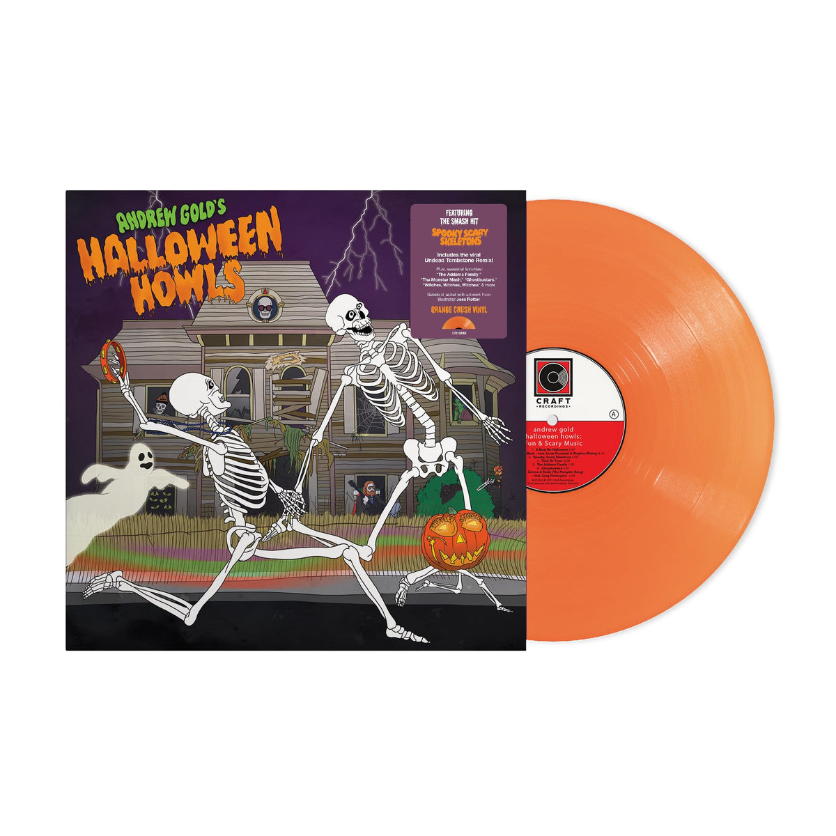 Andrew Gold – Halloween Howls: Fun & Scary Music (Translucent Orange Crush Viny vinyl record cover