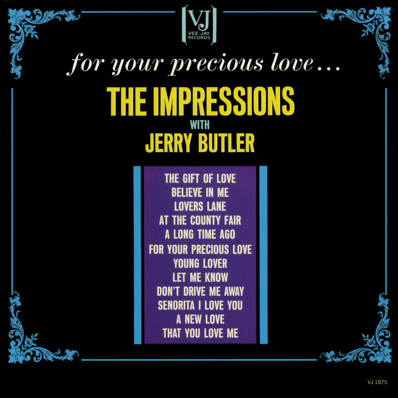 The Impressions – For your precious love vinyl record cover