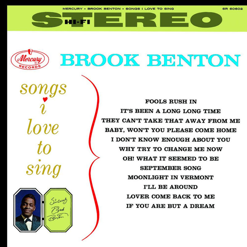 Brook Benton – Songs I Love To Sing vinyl record cover