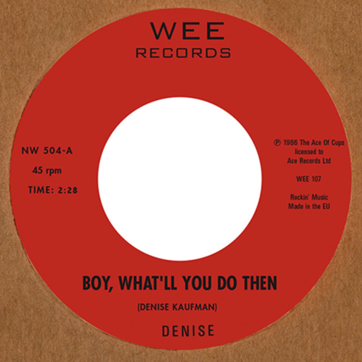 Denise – Boy, What'll You Do Then / Chaos vinyl cover