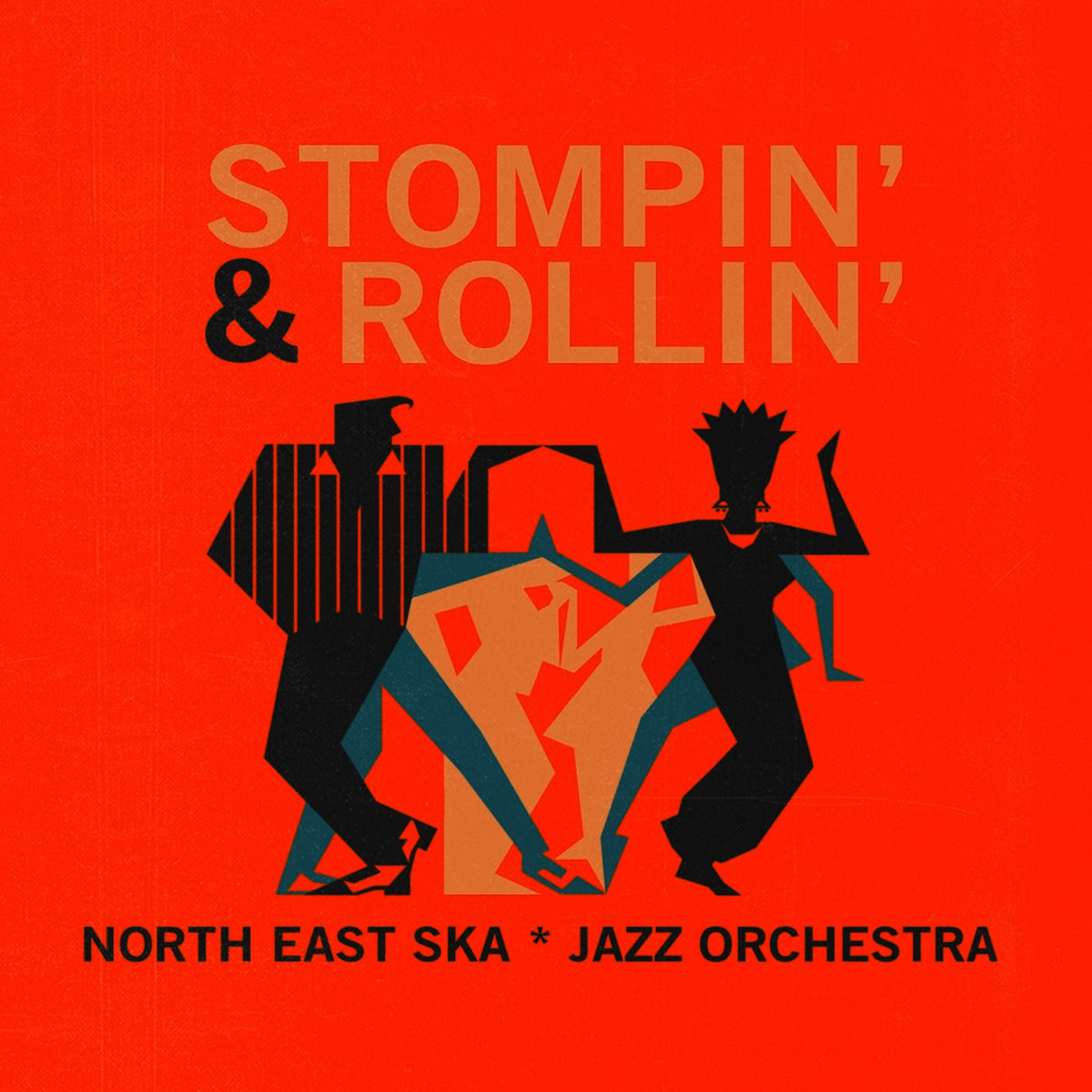 North East Ska Jazz Orchestra – Stompin' & Rollin' vinyl record cover