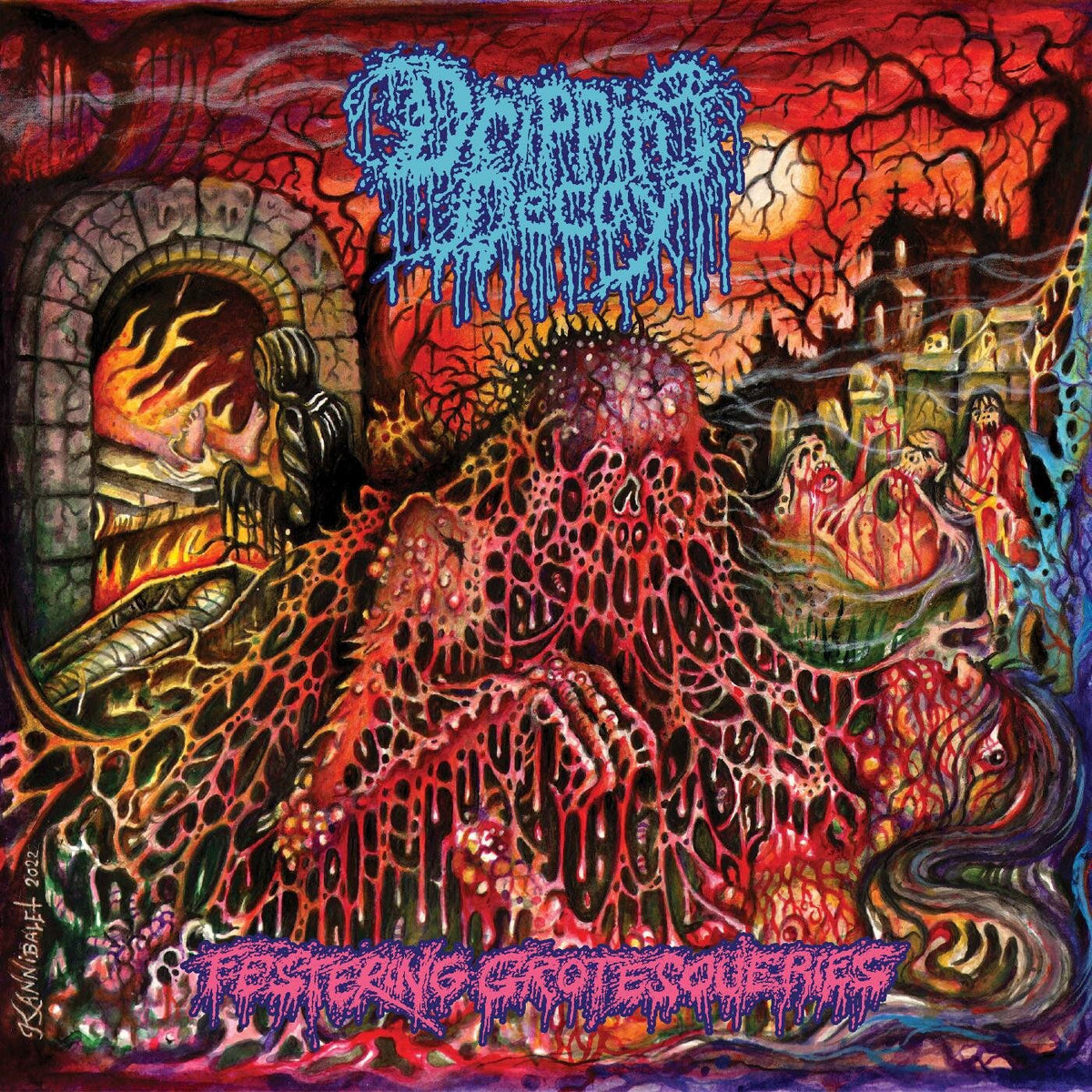 Dripping Decay – Festering Grotesqueries vinyl cover