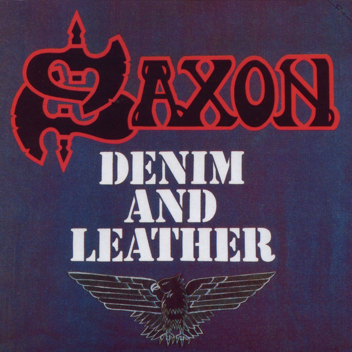 Saxon – Denim and Leather vinyl record cover