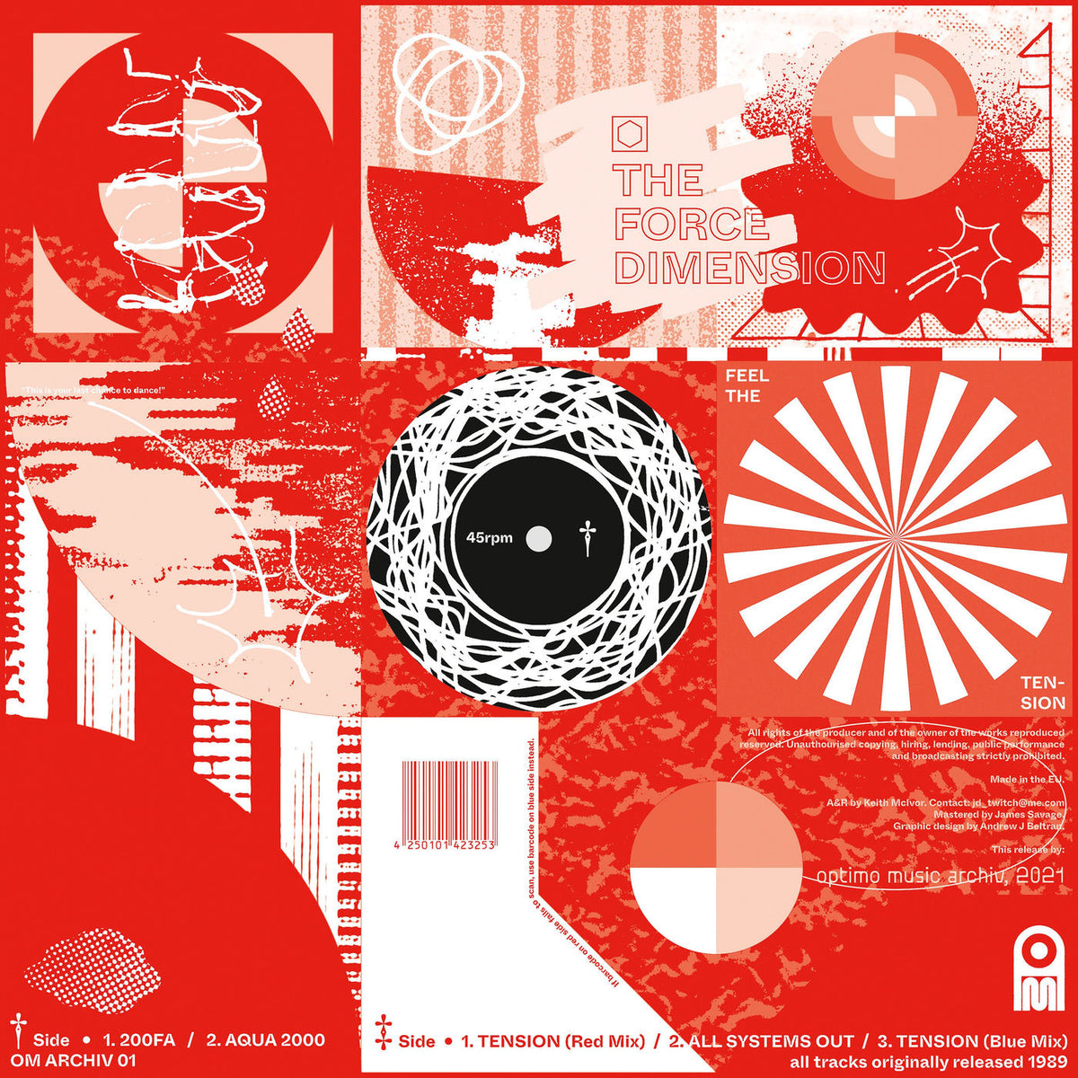 Force Dimension – Feel the Tension vinyl record cover